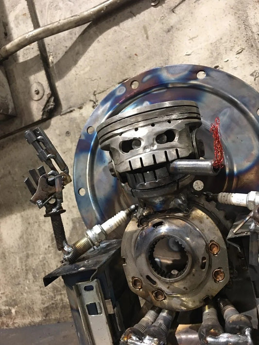 Handmade "Big Boss" Piston Robot Sculpture