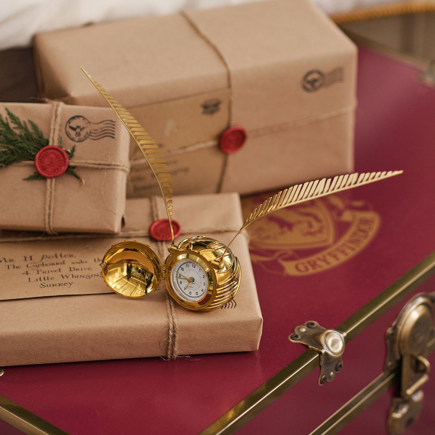 Golden Snitch Desk Clock - Magical Harry Potter Collectible Alarm Clock