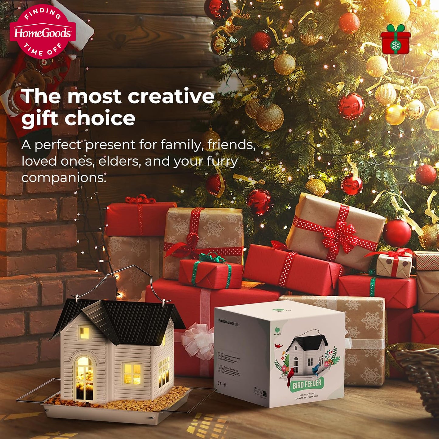 Solar Window Bird Feeder with Auto-Glow Light – Day & Night Bird Watching🐦