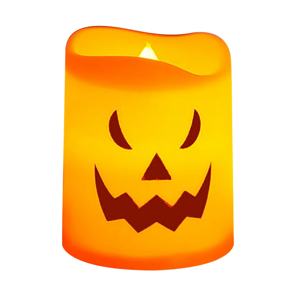 6 Pack-Halloween Flickering LED Pumpkin Candles