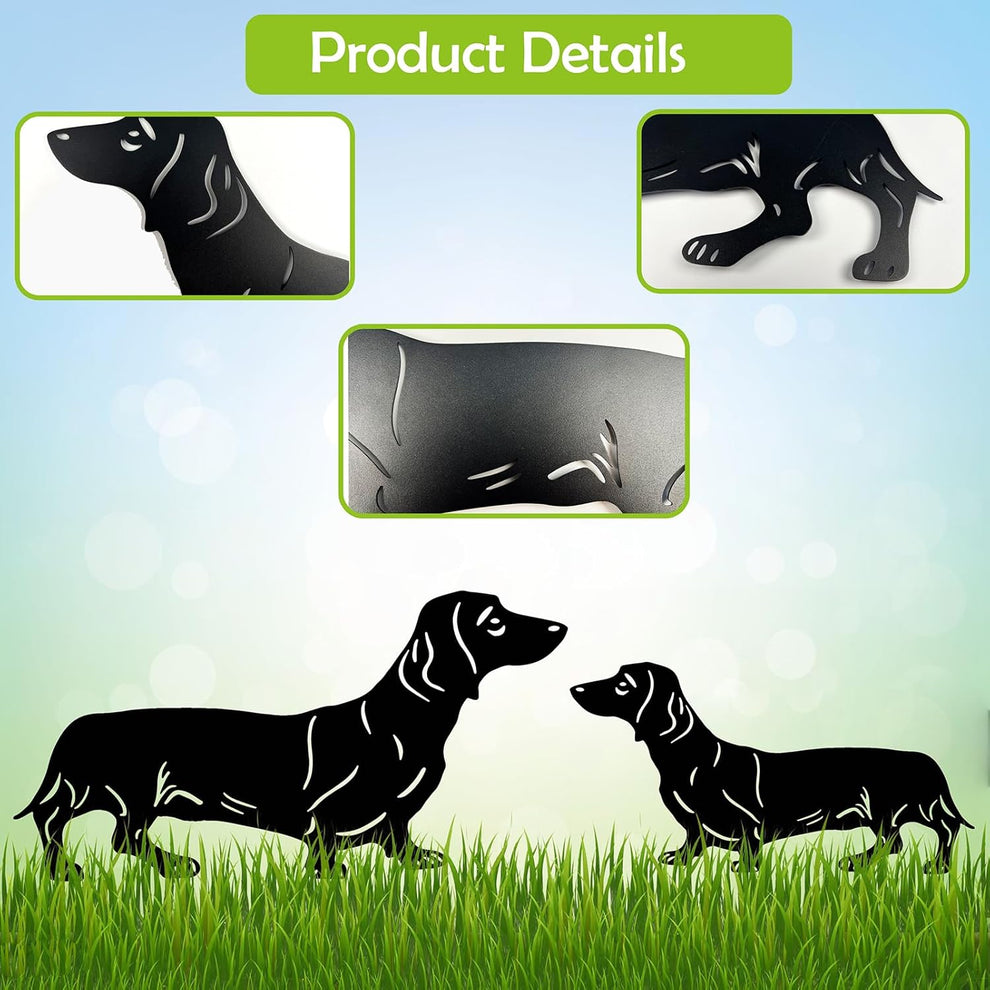 🐾Dachshund Rust Proof Metal Garden Stakes - Outdoor for Yard & Patio🍂