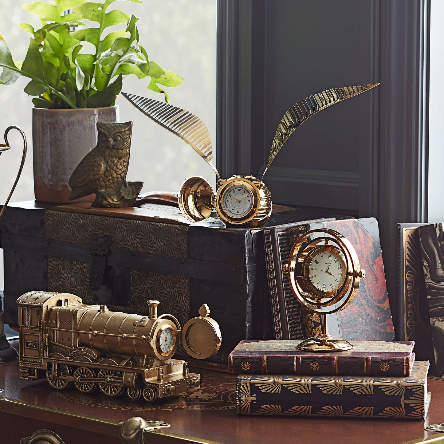 Golden Snitch Desk Clock - Magical Harry Potter Collectible Alarm Clock