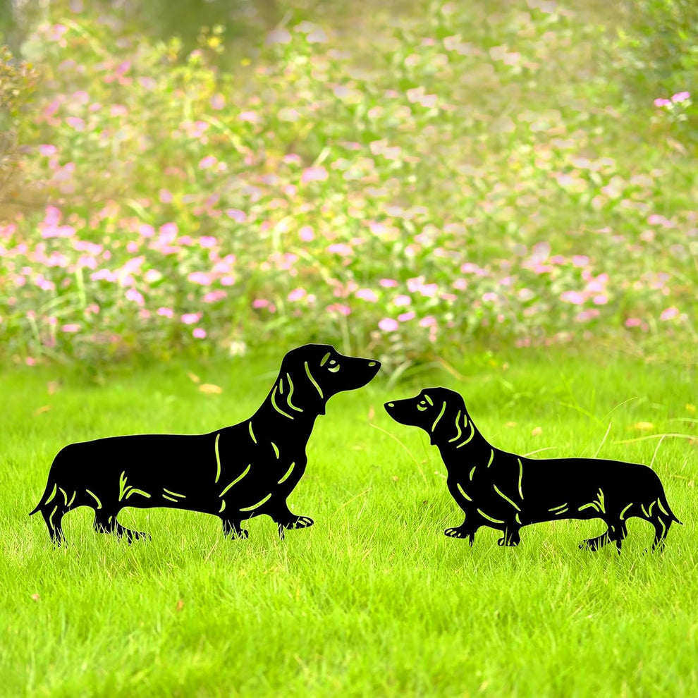 🐾Dachshund Rust Proof Metal Garden Stakes - Outdoor for Yard & Patio🍂