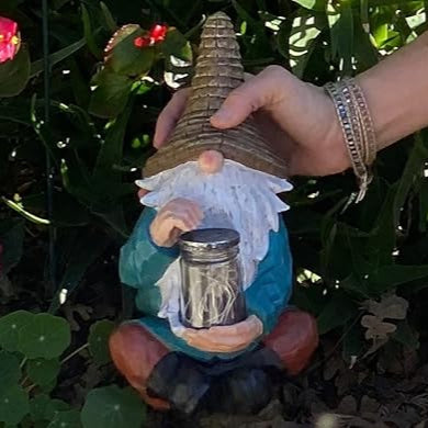 ✨Outdoor Garden Firefly Jar Gnomes Solar Light-Decorations for Yard, Lawn, Patio