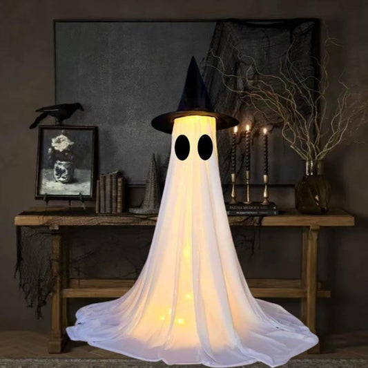 Glow Ghost Halloween Decor Witch Hat