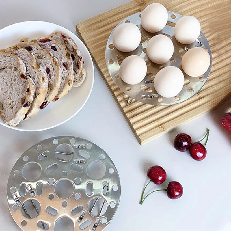 👨‍🍳Silver Stainless Steel Steamer Rack with Stand for Cooking
