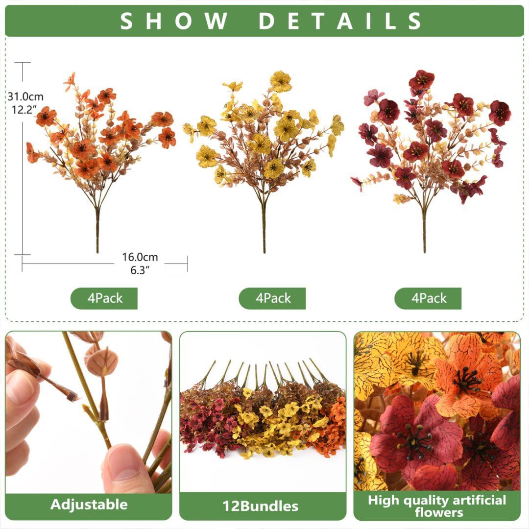 💐Artificial UV-resistant flowers: suitable for patios, porches and balconies