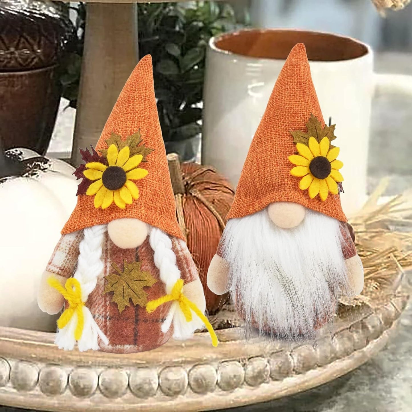 Fall Sunflower Gnomes Autumn Decoration