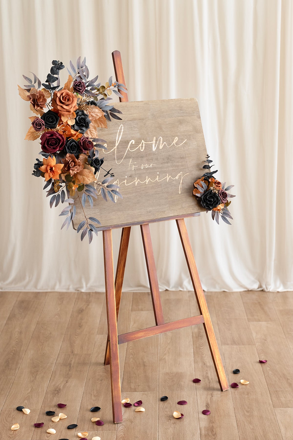 👰Wedding Flower Packages in Black & Pumpkin Orange