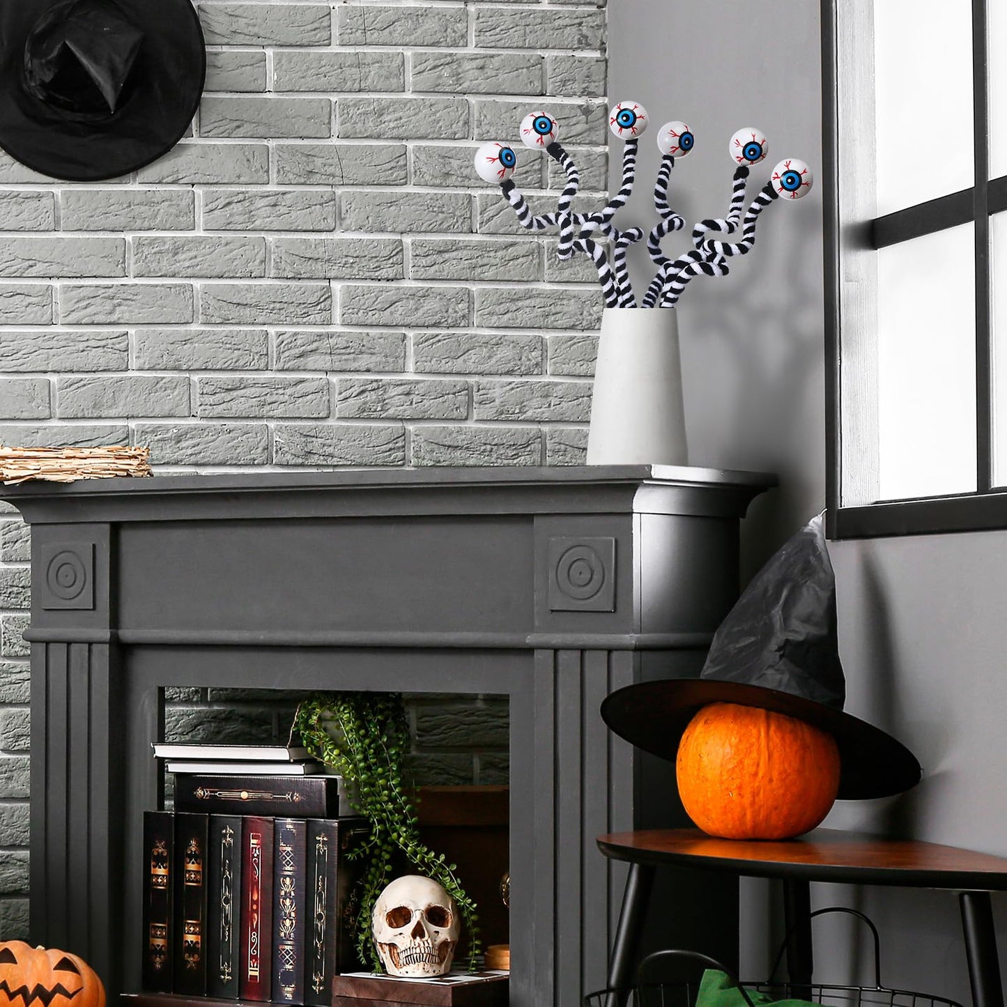 Halloween Haunted Eyeball Set - 8 Pcs Veined Prosthetic Eyes