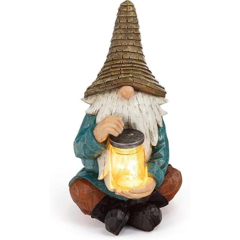 ✨Outdoor Garden Firefly Jar Gnomes Solar Light-Decorations for Yard, Lawn, Patio