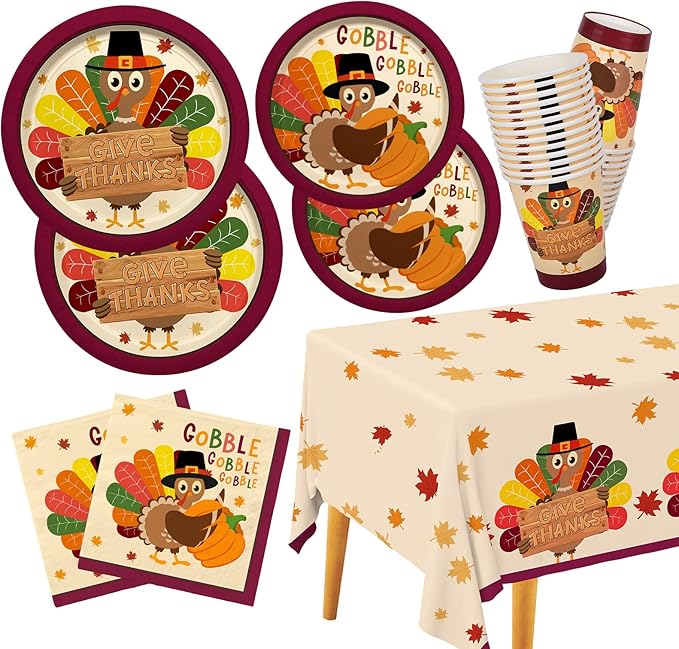 🐔Turkey Thanksgiving Party Supplies Kit- 25set