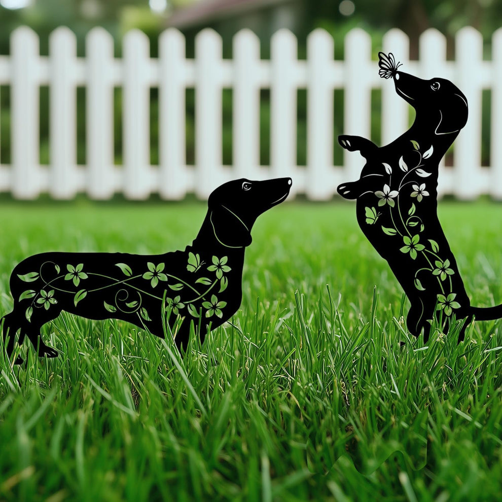 🐾Dachshund Rust Proof Metal Garden Stakes - Outdoor for Yard & Patio🍂
