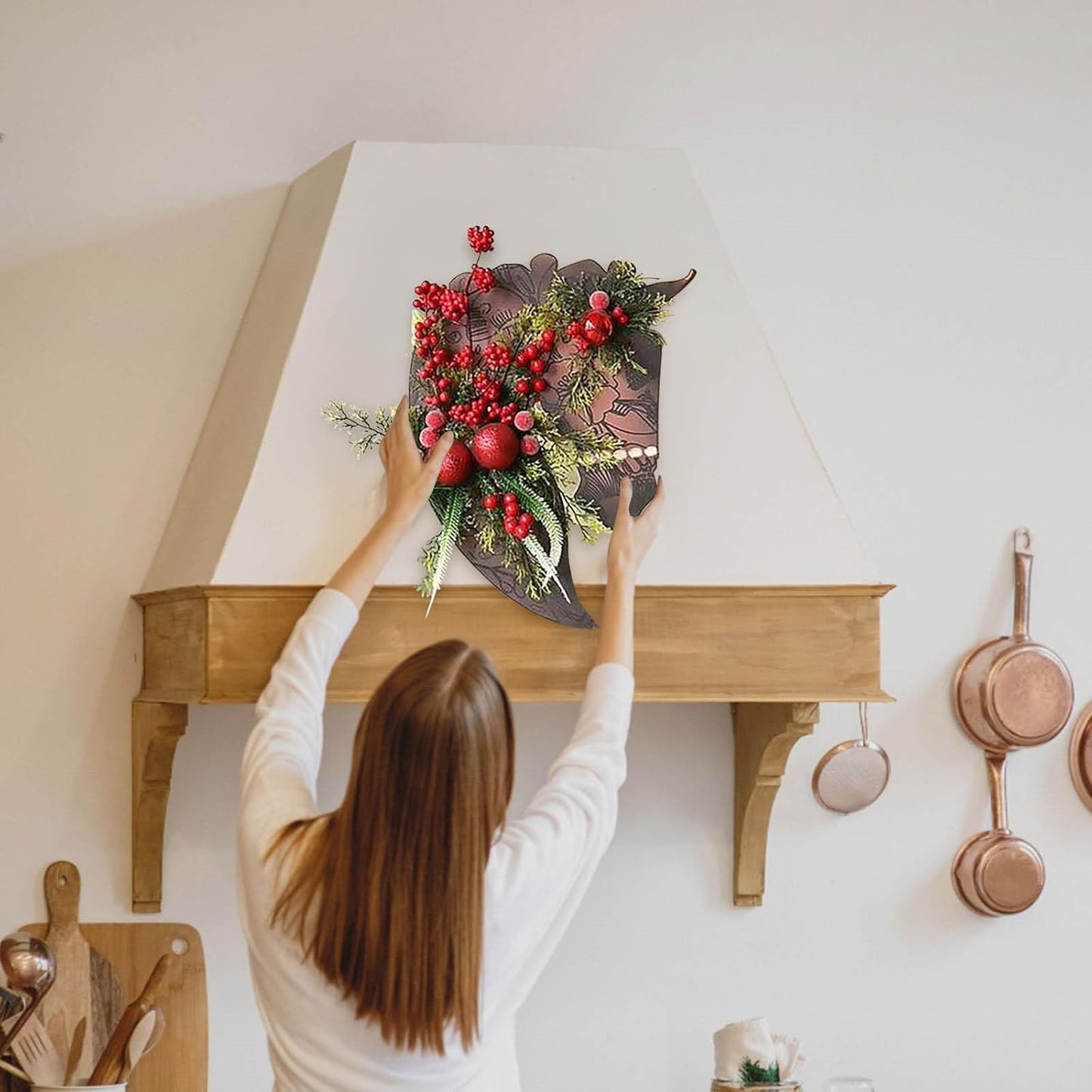 ✨ Handmade Christmas Horse Head Wreath