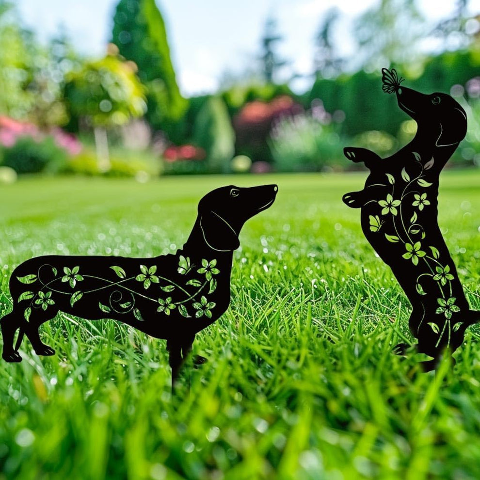 🐾Dachshund Rust Proof Metal Garden Stakes - Outdoor for Yard & Patio🍂