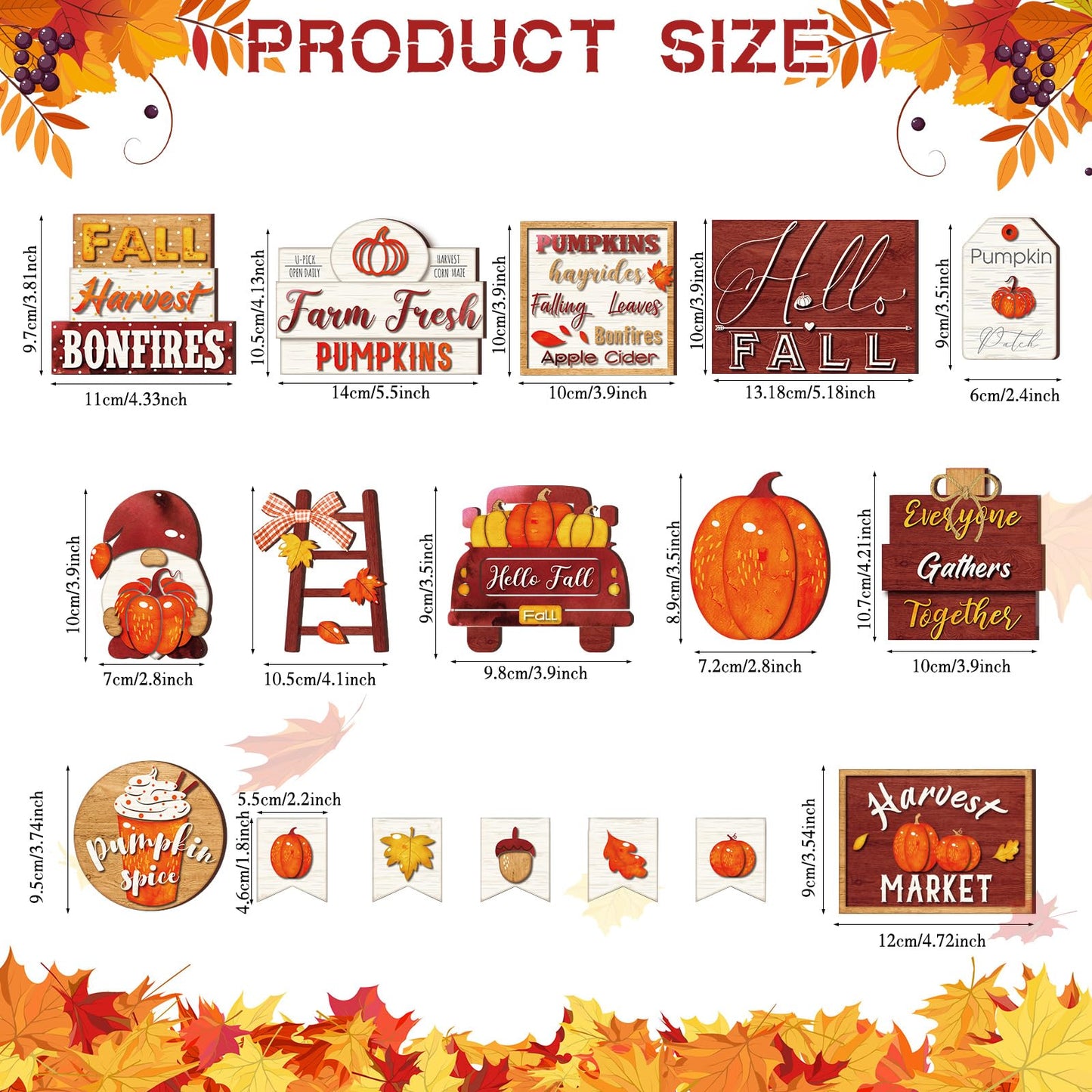 🎃Halloween Tiered Tray Decor Set Cute Halloween Wooden Signs