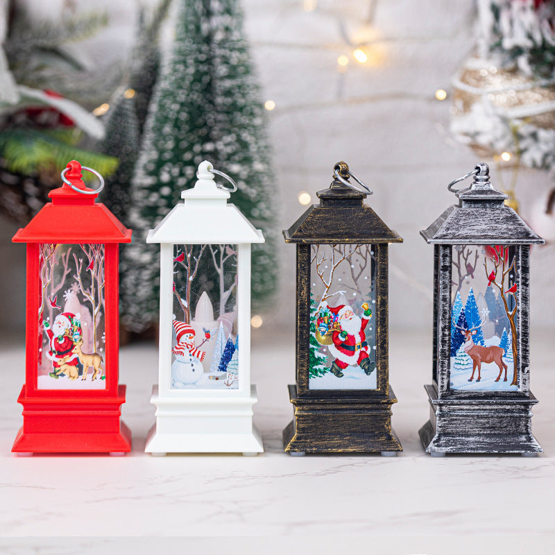 🎄🎁Christmas Lantern Candlestick Lamp christmas Decoration night Light（4pack）