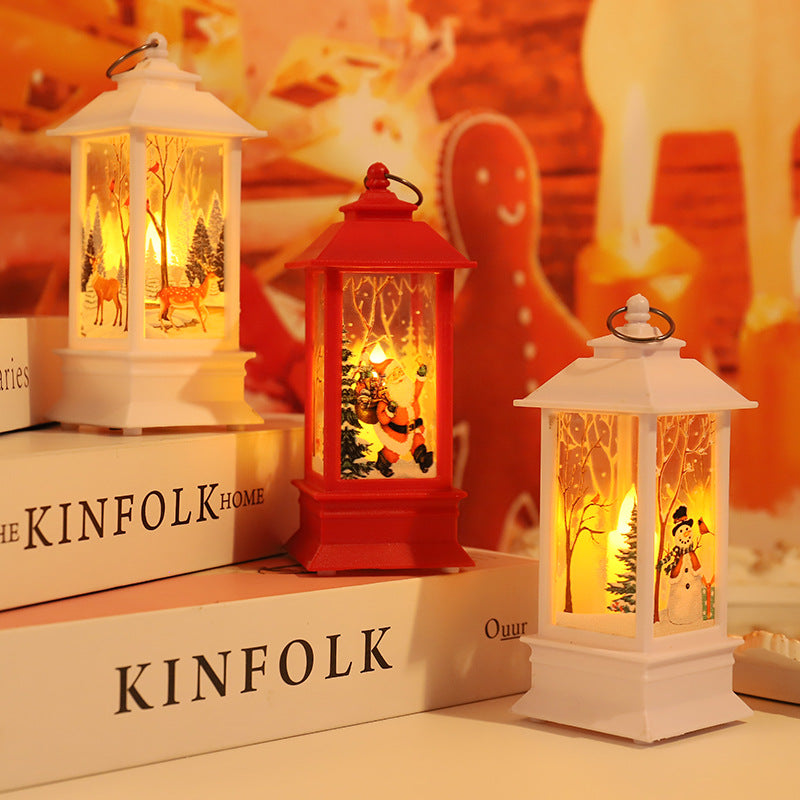 🎄🎁Christmas Lantern Candlestick Lamp christmas Decoration night Light（4pack）