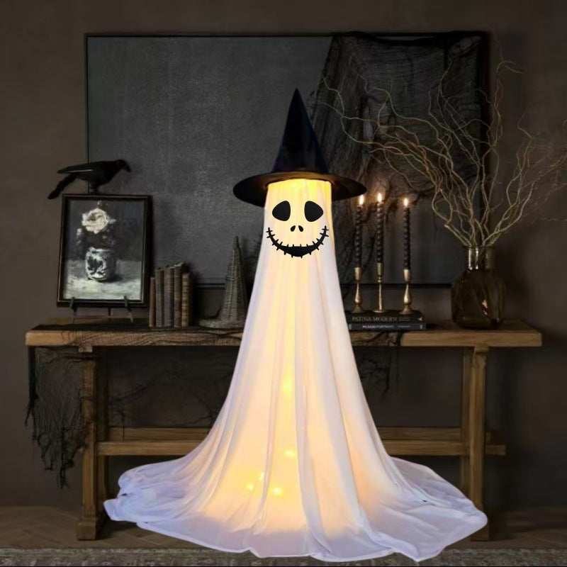 Glow Ghost Halloween Decor Witch Hat
