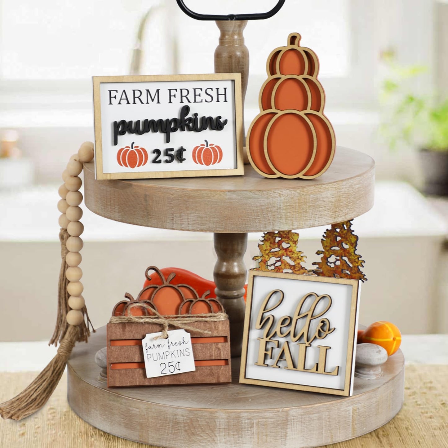 👻6PCS Halloween Tiered Tray Decor(Tiered Tray NOT Included)