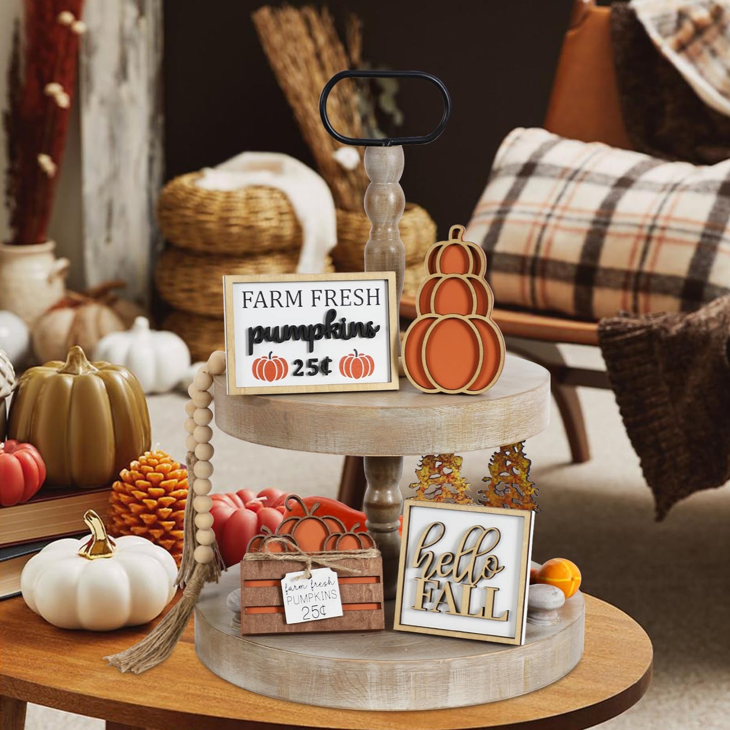 👻6PCS Halloween Tiered Tray Decor(Tiered Tray NOT Included)