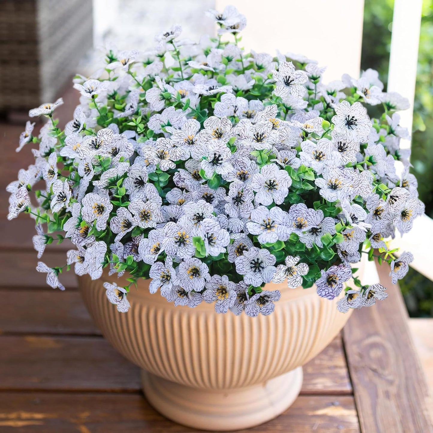 💐Artificial UV-resistant flowers: suitable for patios, porches and balconies