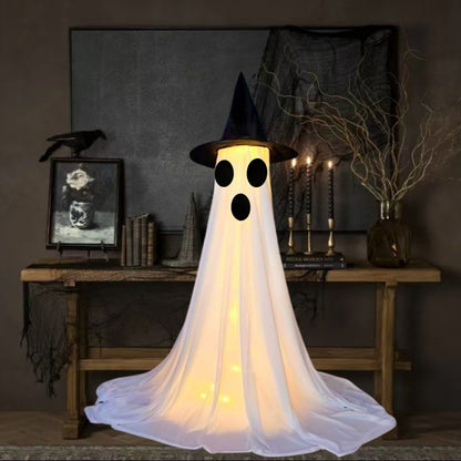 Glow Ghost Halloween Decor Witch Hat