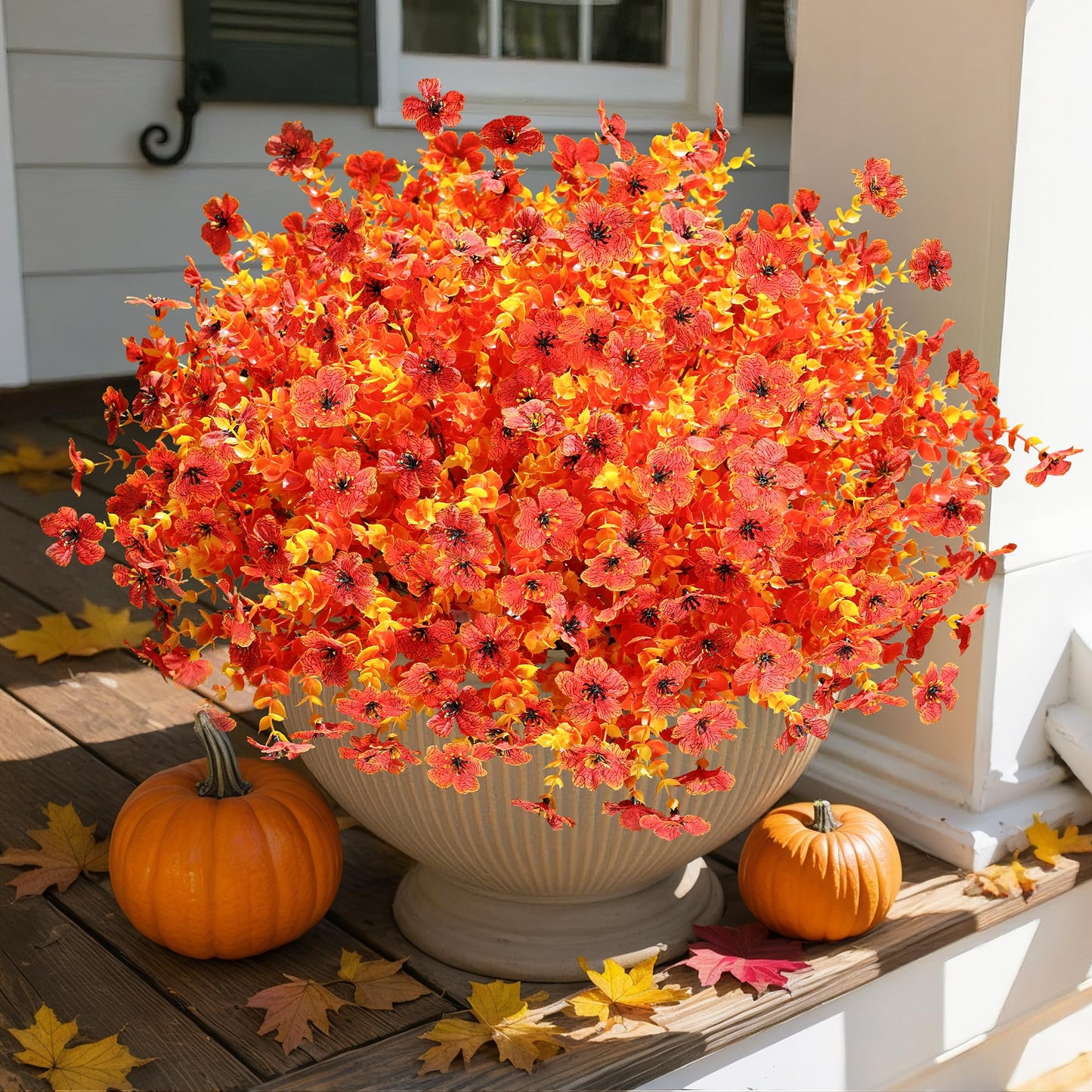 💐Artificial UV-resistant flowers: suitable for patios, porches and balconies