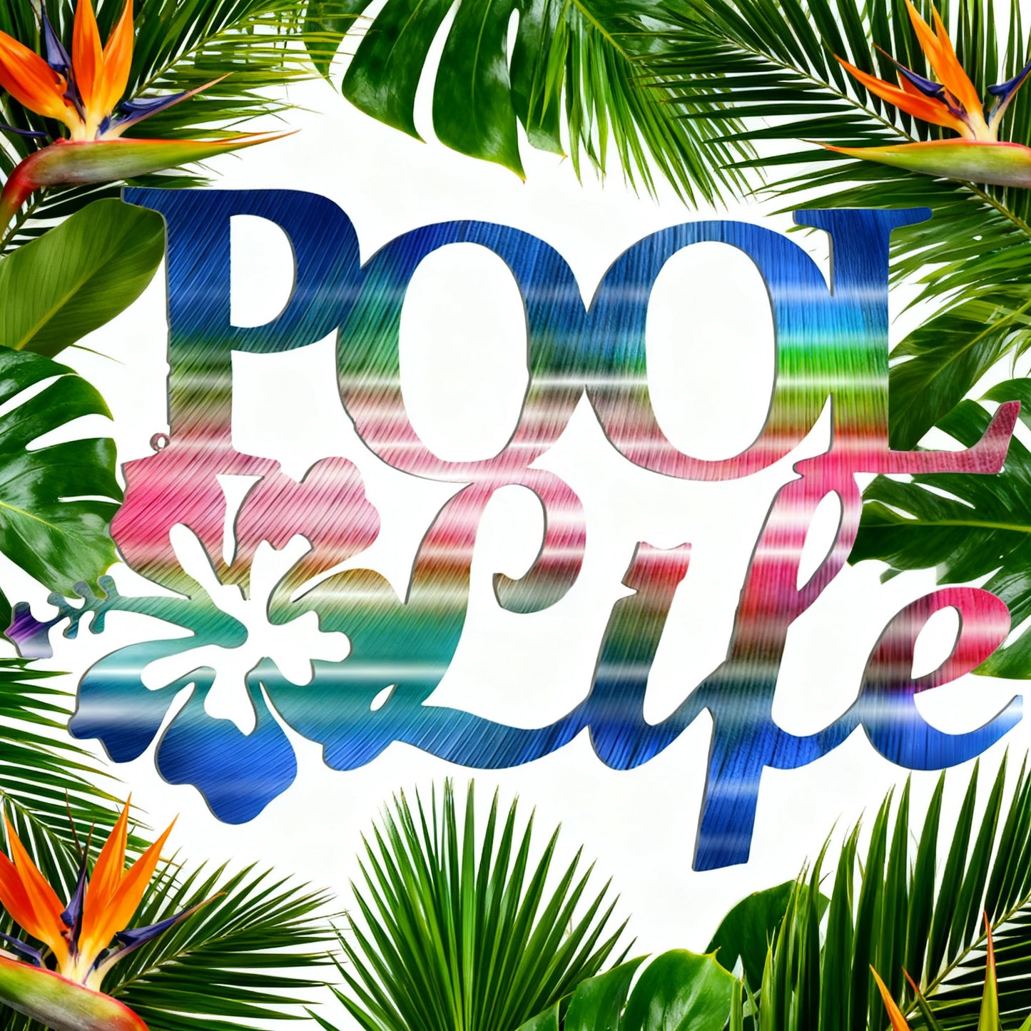 💦Metal Wall Art Decor Hibiscus Flower Coastal Outdoor Decor