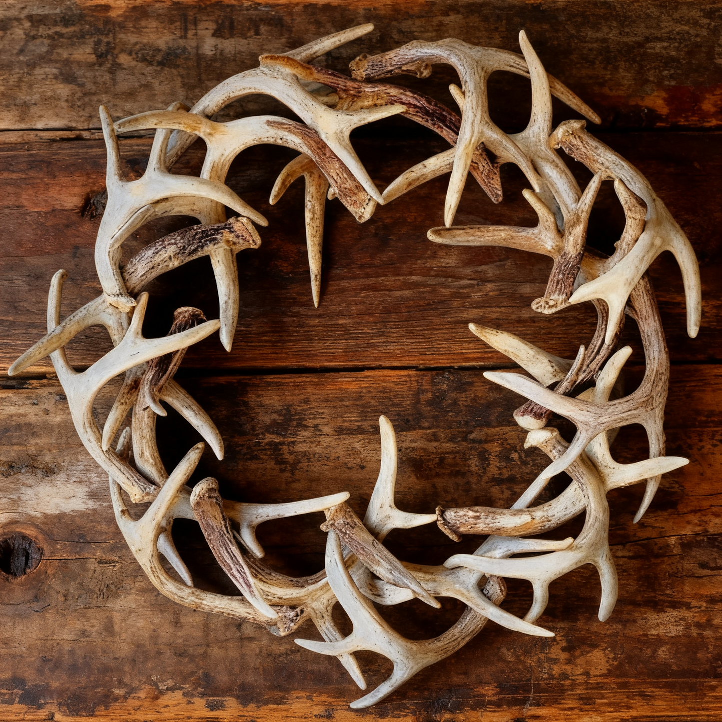 🌲🦌Handmade Rustic Farmhouse Antlers Wreath Staghorn Garland✨