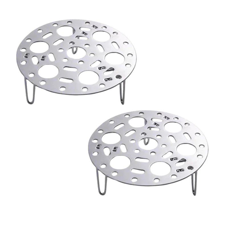 👨‍🍳Silver Stainless Steel Steamer Rack with Stand for Cooking