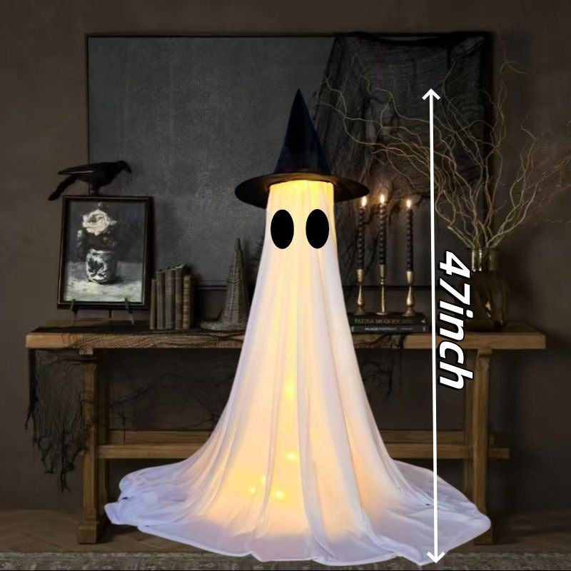 Glow Ghost Halloween Decor Witch Hat
