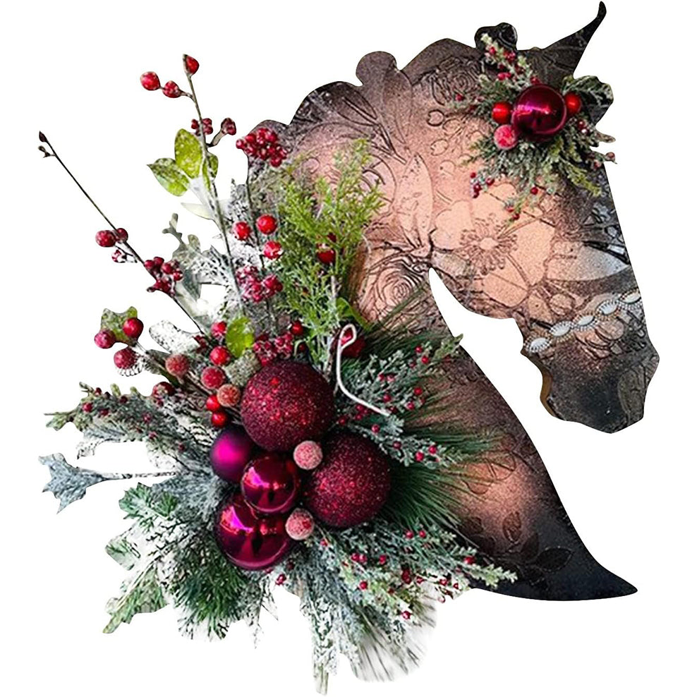 🌲🐴Horse Head Wreath for Christmas | Single, Pair & Family Bundles✨