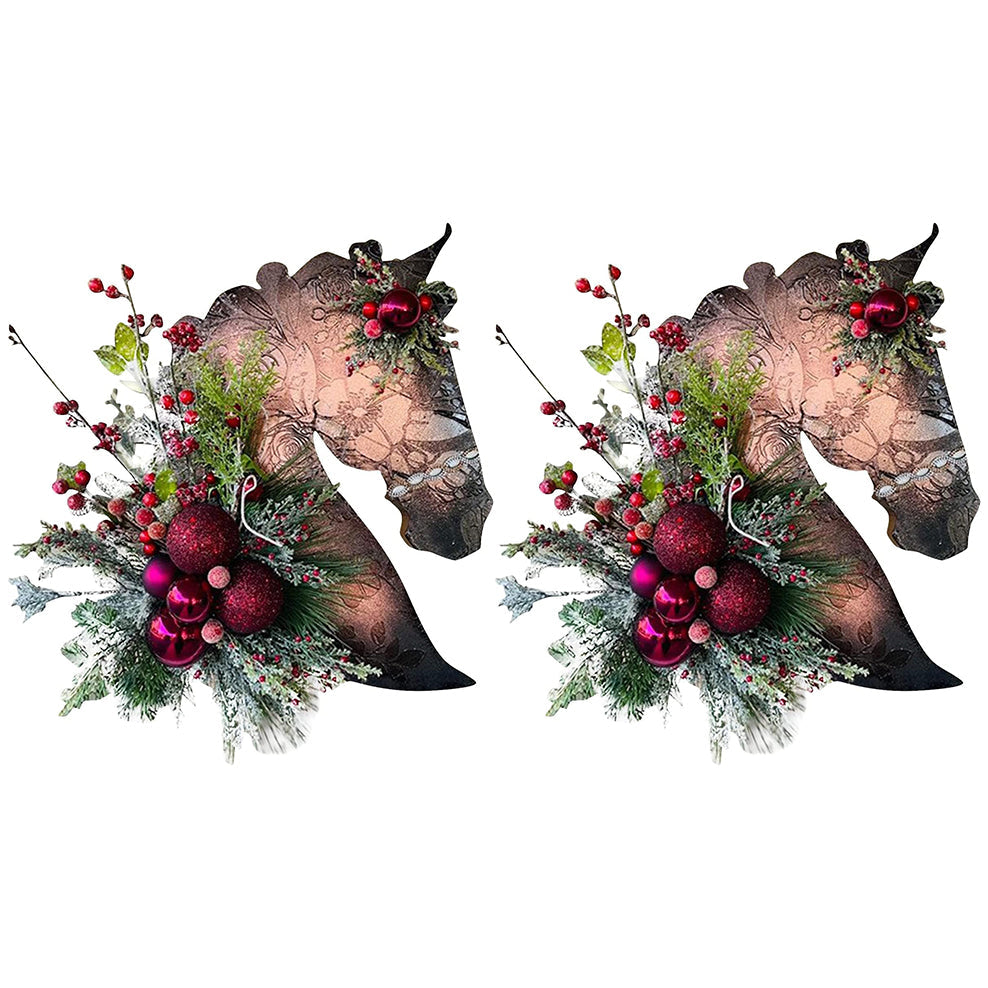 🌲🐴Horse Head Wreath for Christmas | Single, Pair & Family Bundles✨