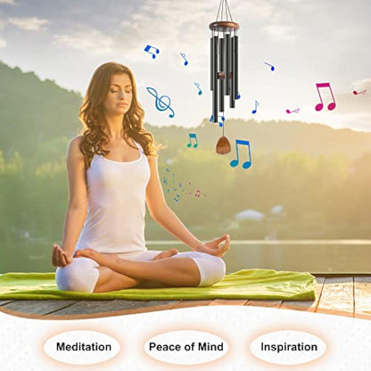 37" Stress Relief Wind Chime - Soothing Outdoor Wind Chimes for Garden, Patio - Deep Tones for Anxiety Relief & Relaxation